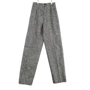 Talbots Grey Tweed Straight Leg Button Closure High Waisted Classic‎ Pants 2P